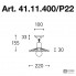 Aldo Bernardi 41.11.400-P22 — Настенный накладной светильник Civetta