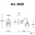 Aldo Bernardi 8520 — Настенный накладной светильник Cimosa
