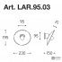 Aldo Bernardi LAR.95.03+LAR.134.B — Настенный накладной светильник Polare