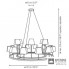 Bover 4610306 + 18хP-640 — Потолочный подвесной светильник LAMPARA XVIII