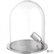 Ebb & Flow DI101688+LA101687 — Настольный светильник Glow in a Dome Lamp - Chrome with Clear - 25 см