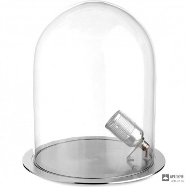 Ebb & Flow DI101688+LA101687 — Настольный светильник Glow in a Dome Lamp - Chrome with Clear - 25 см