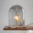 Ebb & Flow DI101688+LA101695 — Настольный светильник Glow in a Dome Lamp - Chrome with Smokey Grey - 25 см