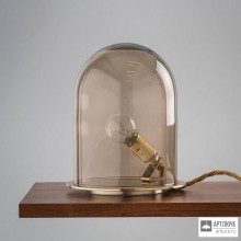 Ebb & Flow DI101689+LA101719 — Настольный светильник Glow in a Dome Lamp - Brass with Obsidian - 21 см