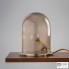 Ebb & Flow DI101689+LA101719 — Настольный светильник Glow in a Dome Lamp - Brass with Obsidian - 21 см