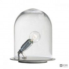 Ebb & Flow DI101690+LA101720 — Настольный светильник Glow in a Dome Lamp - Chrome with Clear - 21 см