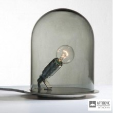 Ebb & Flow DI101690+LA101725 — Настольный светильник Glow in a Dome Lamp - Chrome with Smokey Grey - 21 см