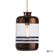 Ebb & Flow LA101319 — Потолочный подвесной светильник Pillar lamp, copper stripes on clear