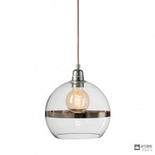 Ebb & Flow LA101326 — Потолочный подвесной светильник Rowan pendant lamp, platinum on clear - 15 см
