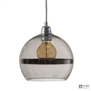 Ebb & Flow LA101329 — Потолочный подвесной светильник Rowan pendant lamp, platinum on grey - 22 см