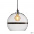 Ebb & Flow LA101338 — Потолочный подвесной светильник Rowan pendant lamp, platinum on clear - 28 см