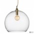 Ebb & Flow LA101757 — Потолочный подвесной светильник Rowan Pendant Lamp - Clear with Brass - 39 см