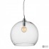 Ebb & Flow LA101758 — Потолочный подвесной светильник Rowan Pendant Lamp - Clear with Silver - 39 см