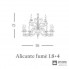 Euroluce Lampadari Alicante fume L8+4 — Потолочный подвесной светильник ALICANTE