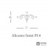 Euroluce Lampadari Alicante fume PL4 — Потолочный накладной светильник ALICANTE