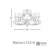 Euroluce Lampadari Barocco L12+6 shade — Потолочный подвесной светильник BAROCCO