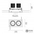 Flos Architectural 04.6475.14A — Потолочный встраиваемый светильник BATTERY TRIM SMALL 2L SPOT BLACK