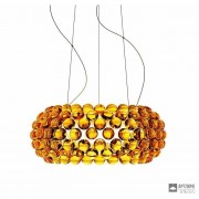 Foscarini 138007L 52 — Светильник потолочный подвесной Caboche media LED Giallo oro