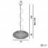 Foscarini 179074 16 — Светильник потолочный подвесной Tropico Ellipse Ghiaccio