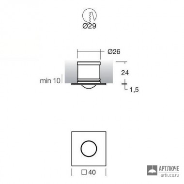 I-LED 85045 — Светильник для встраивания в фальш-потолок с помощью пружинных фиксаторов Nitum, хром