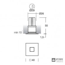 I-LED 92254 — Потолочный встраиваемый светильник Kip, хром
