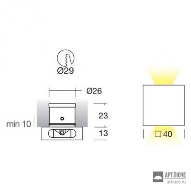 I-LED 92301 — Потолочный встраиваемый светильник Clip, белый