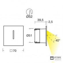 I-LED 92559 — Настенный встраиваемый светильник Cut, серый