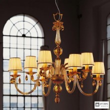 Italamp 440 4+4 Ivory Amber OA Sw Light Topaz — Потолочный подвесной светильник