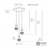 Lee Broom CB0051 — Потолочный подвесной светильник CRYSTAL BULB CHANDELIER 3 PIECE