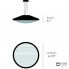LZF CERV AT BK LED DIM0-10V 30 Black-Turquoise — Потолочный подвесной светильник Cervantes