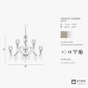 Masiero CERAMIC GARDEN 10+5 V95 — Светильник потолочный подвесной CLASSICA CERAMIC GARDEN