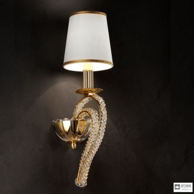 Masiero CRISTALRY GOLD A1 ASFOUR — Настенный накладной светильник LUXURY CRISTALRY GOLD
