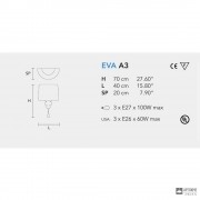 Masiero EVA A3 F01 — Настенный накладной светильник ECLETTICA EVA