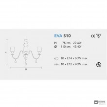 Masiero EVA S10 V30 — Потолочный подвесной светильник ECLETTICA EVA