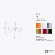 Masiero EVA S8 V50 — Потолочный подвесной светильник ECLETTICA EVA
