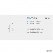 Masiero EVA TL1 M F01 — Настольный светильник ECLETTICA EVA