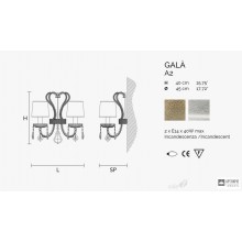 Masiero GALA A2 V13 — Настенный накладной светильник CLASSICA GALA