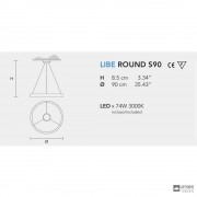 Masiero LIBE ROUND S90 G14 — Светильник потолочный подвесной Eclettica Libe