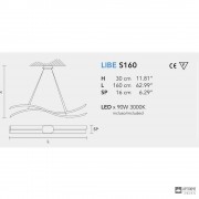 Masiero LIBE S160 G14 — Светильник потолочный подвесной Eclettica Libe