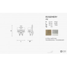 Masiero ROSEMERY A2 V97 — Настенный накладной светильник ROSEMERY