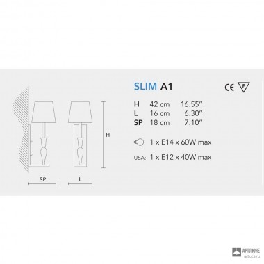 Masiero SLIM A1 F02 — Светильник настенный накладной Eclettica Slim
