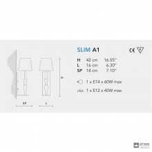 Masiero SLIM A1 G14 — Светильник настенный накладной Eclettica Slim