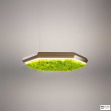 OLEV 9720M-BR + 161 — Звукопоглощающий потолочный подвесной светильник EXAGON SILENCE GREEN