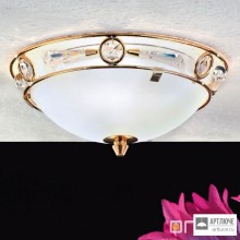 Orion DL 7-480 25 gold-matt 462 opal-matt — Потолочный накладной светильник Opaldesign ceiling light, 25cm, brushed gold with opal glass and crystal decor