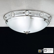 Orion DL 7-480 45 satin 465 klar-matt — Потолочный накладной светильник Opaldesign ceiling light, 45cm, satin chrome with frosted glass and crystal decor