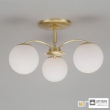 Orion DLU 1623 3 MS-matt 444 opal (3xE14) — Потолочный накладной светильник Artdesign Ceiling Lamp, 3 lamps, Brushed Brass finish