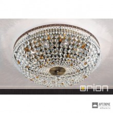 Orion DLU 2327 8 65 Patina (8xE27) — Потолочный накладной светильник Sheraton ceiling light, 65cm, antique brass finish