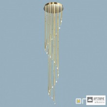 Orion DLU 2345 60L 18 3,4m gold — Потолочный накладной светильник Spiral chandelier with crystal balls, 18 lamps, 24K gold finish