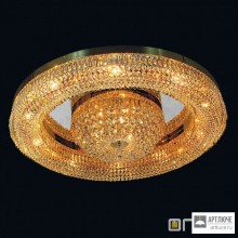 Orion DLU 2347 13 100 gold (13xE14) — Потолочный накладной светильник Saturn Crystal ceiling light, 100cm, gold finish