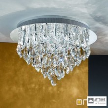 Orion DLU 2401 45 chrom (exkl9x12V G4 20W) — Потолочный накладной светильник Celeste crystal ceiling light, chrome finish, 45cm